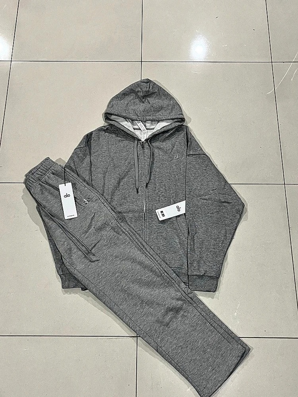 alo Gray Hoodie & Pants Set NWT